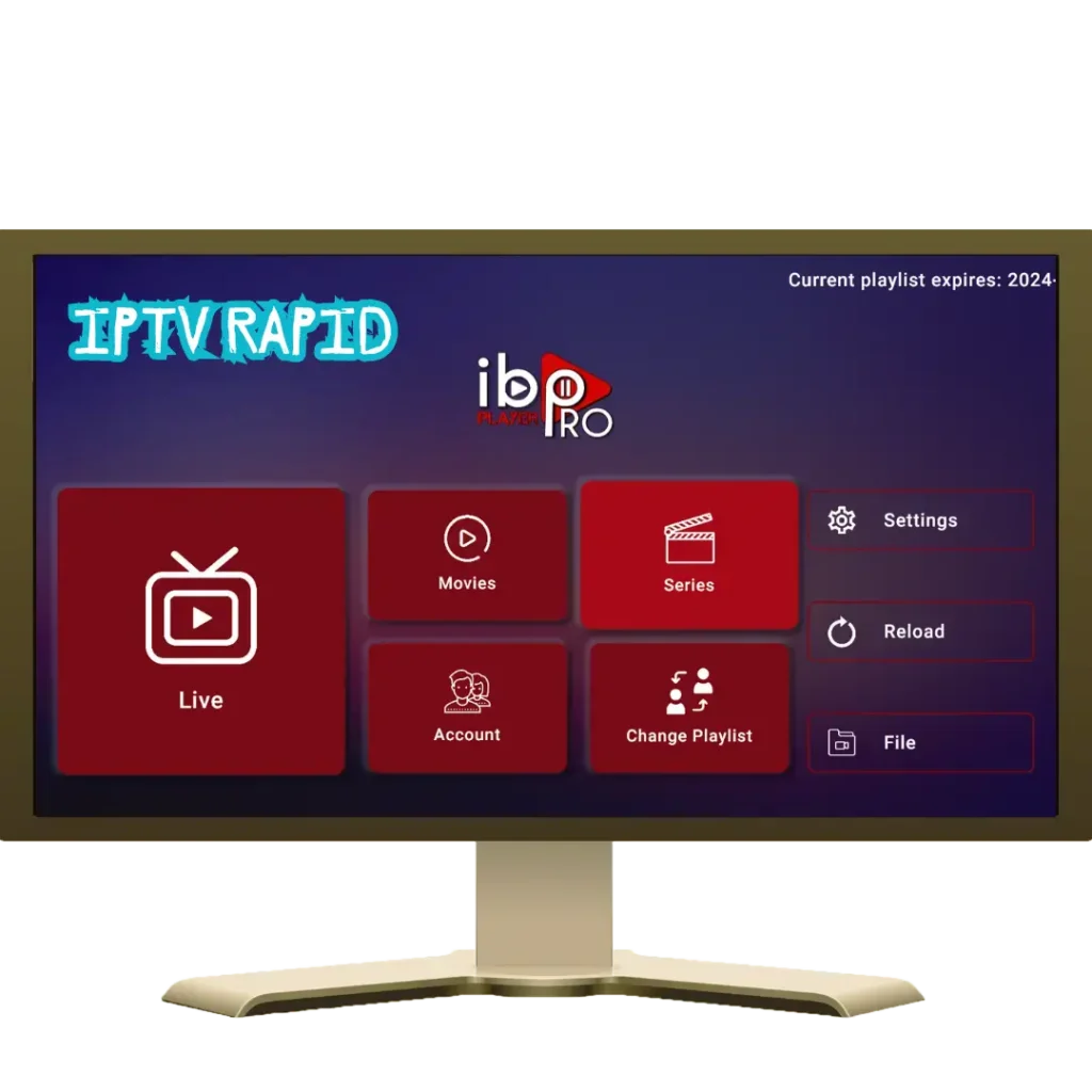 IPTV rapid grensesnitt som viser TV-kanaler.