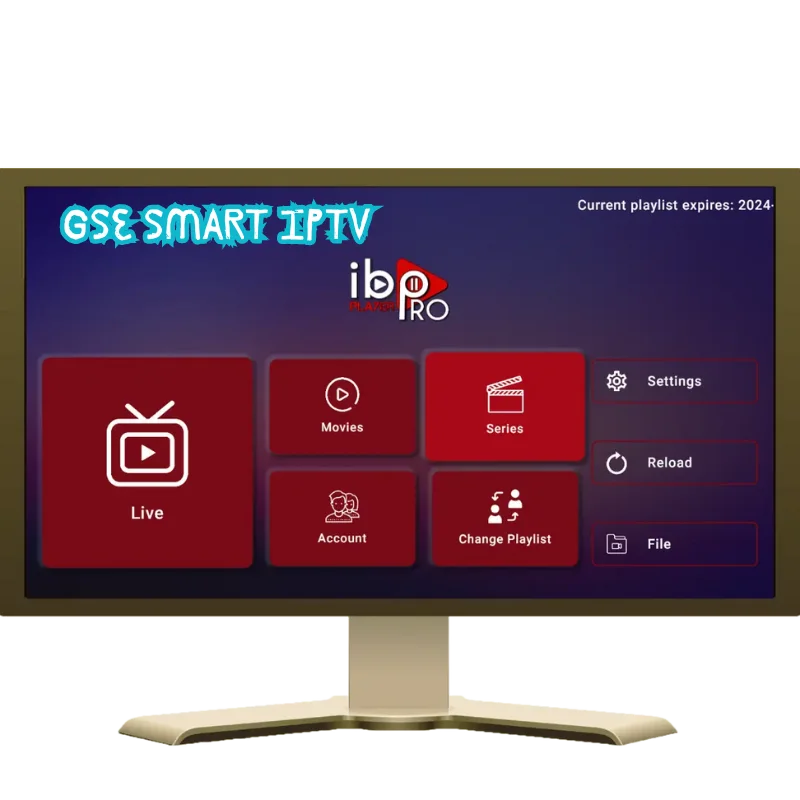 Et oversiktsbilde av GSE Smart IPTV-appen som viser brukervennligheten på en smart-TV i Norge.